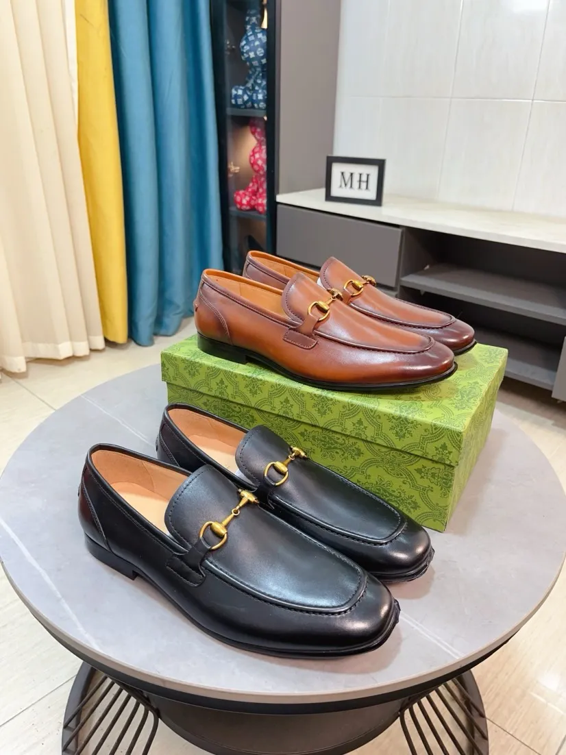Men's shoes 💰500🌹🌹【GUCCI】The most popular classic Gucci leather shoes. Synchronized with the official website, the upper is made of Italian first-layer cowhide ➕cowhide lining, with unique brand and unique craftsmanship. Highlighting the hot style of the new year. Stop hesitating, stop wandering, get it now. Number: 38--44